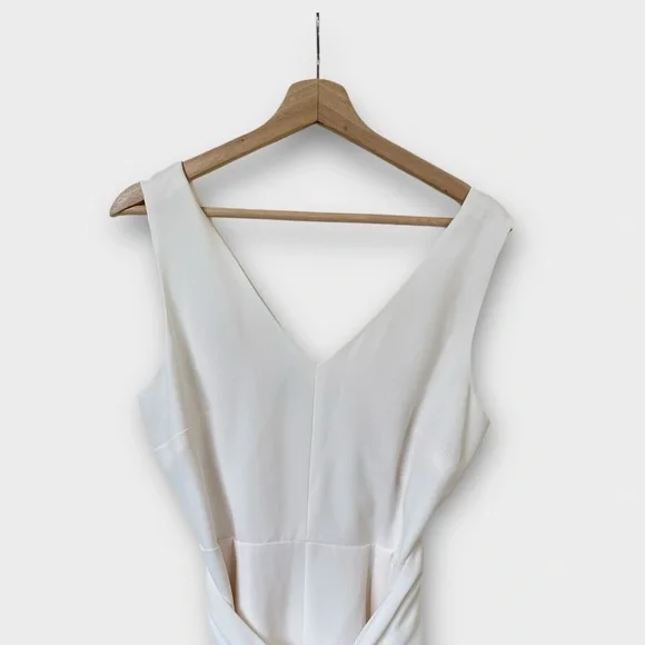 J.Crew 365 Wrap-tie Jumpsuit in Stretch Poplin White, size 10 - Picture 4 of 9